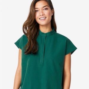 FIGS RAFEALA SCRUB TOP HUNTER Green NWT